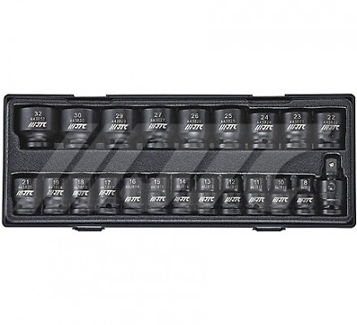 JTC 1/2″ DR. 22 PCS IMPACT SOCKET SET (6 POINTS) 8 MM~ 32 MM, JTC TOOLS # K4223