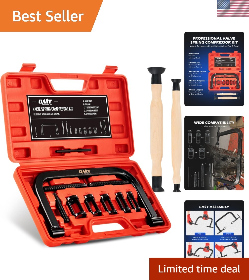 Efficient Valve Spring Removal Tool Kit with Corrosion-Resistant Construction