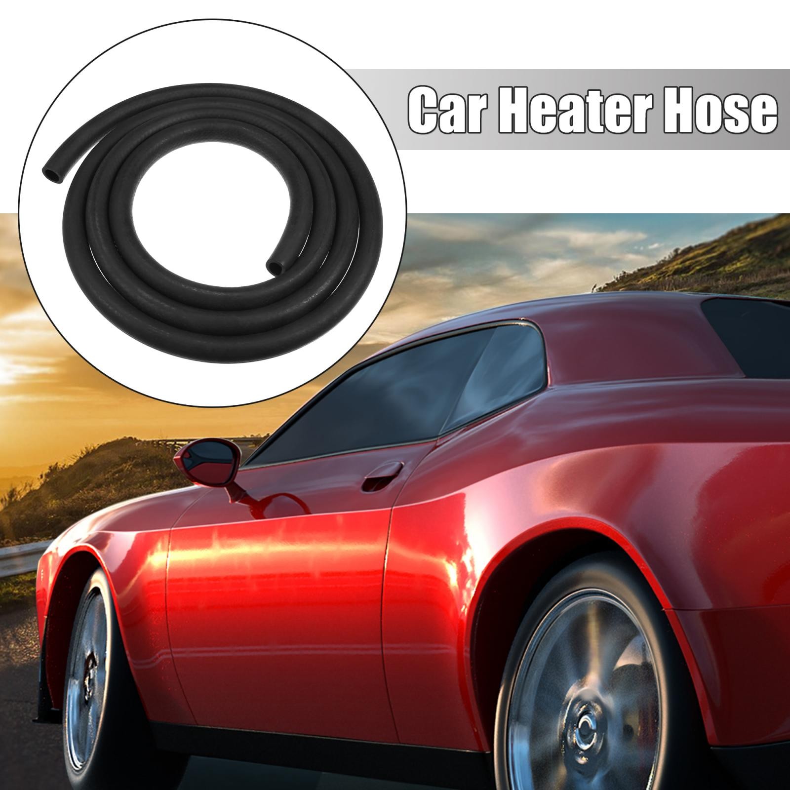 300cm 19mm Car Straight Heater Radiator Hose Rubber Black