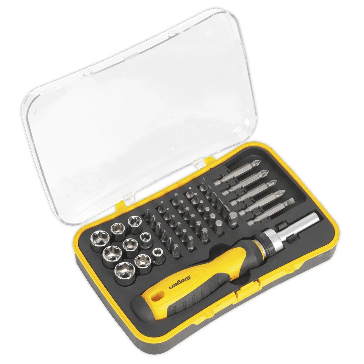 Sealey Siegen Ratchet Screwdriver Socket & Bit Set 45pc (S0979)