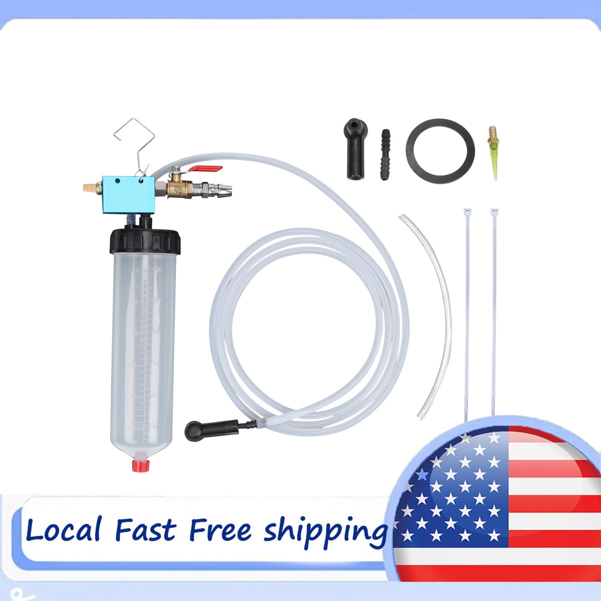 Car Vehicle Vacuum Brake Bleeder Tank Fluid Oil Change Pump Equipment Tool Kit~