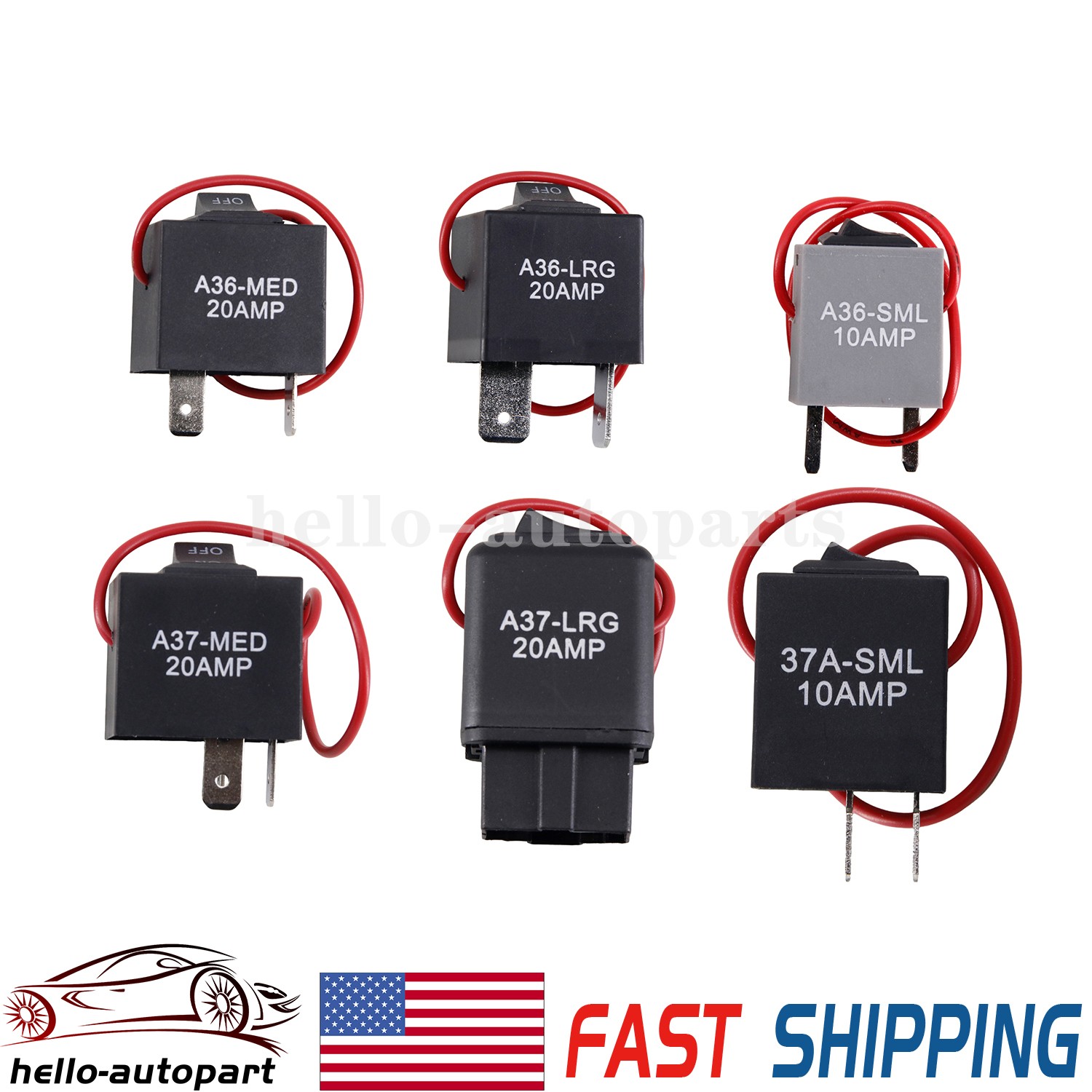 9038A Relay Bypass Switch Tester Kit with Amp Loop Fuel Pump Scan Tool 6-Pack US