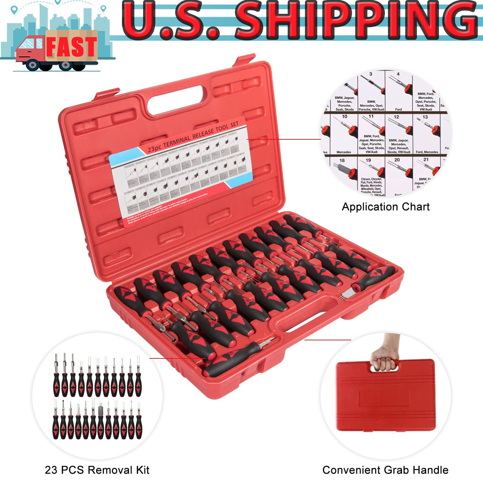 Universal Wire Terminal Electrical Connector Crimp Pin Removal Release Tool