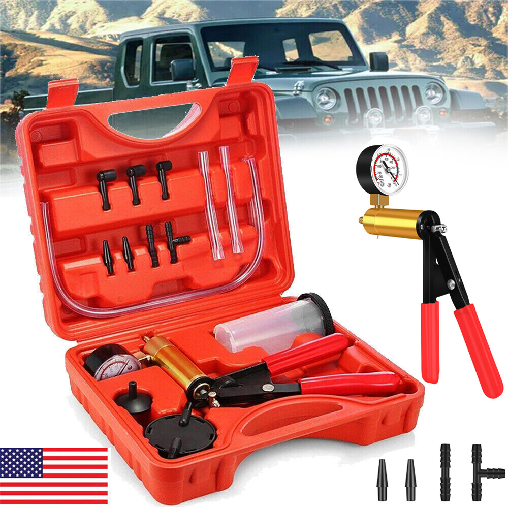 Hand vacuum pressure pump tester Car/motorcycle brake Fluid bleeder bleeding kit