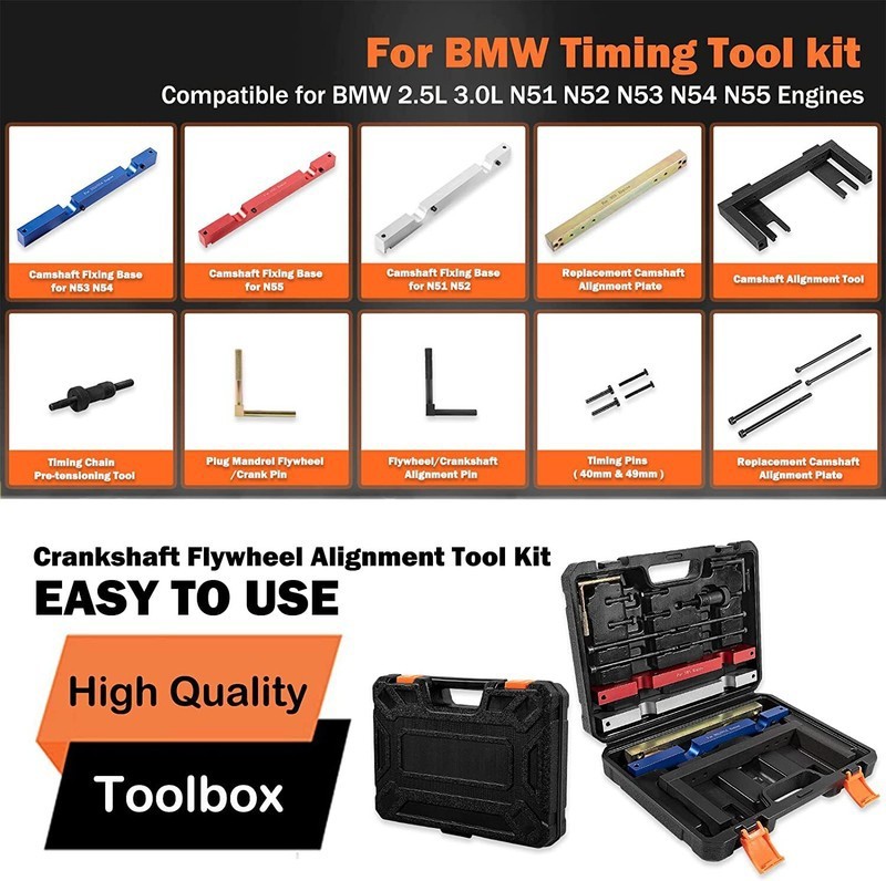 BMW Timing Tool Kit Camshaft Locking Set for N54 N55 N52 N51 N53 Engines & Vanos