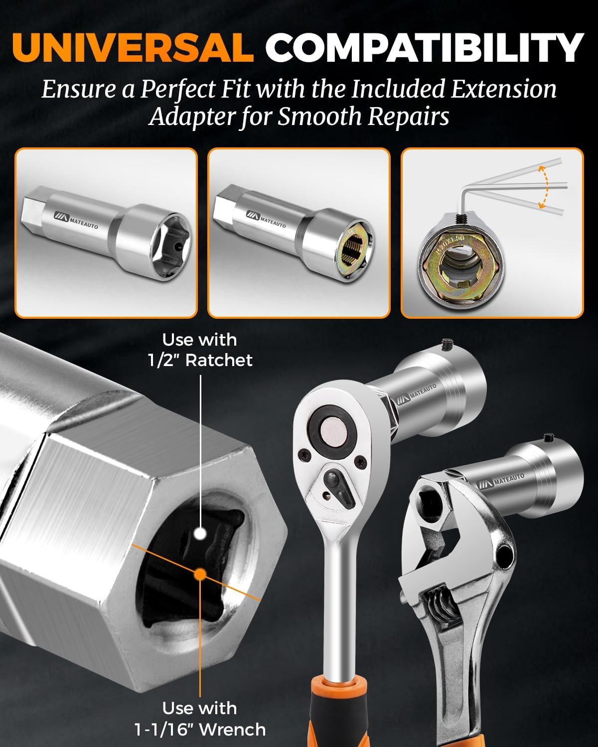 16-Piece Axle Spindle Rethreading Kit – Precision Repair Tool Set for Mechanics