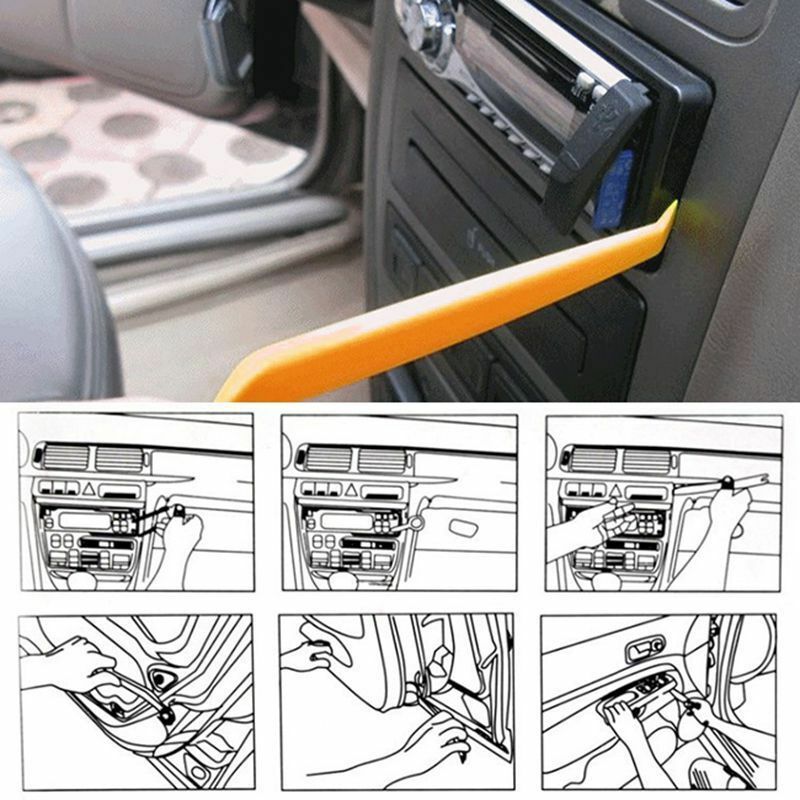 Plastic Removal Pry Tool For Auto Racing Car Radio Door Panel Audio LED Light 4x