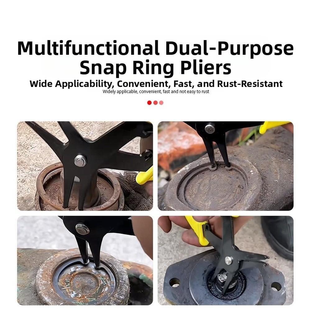 Heavy Duty Circlip Pliers for Internal External Snap Rings Construction