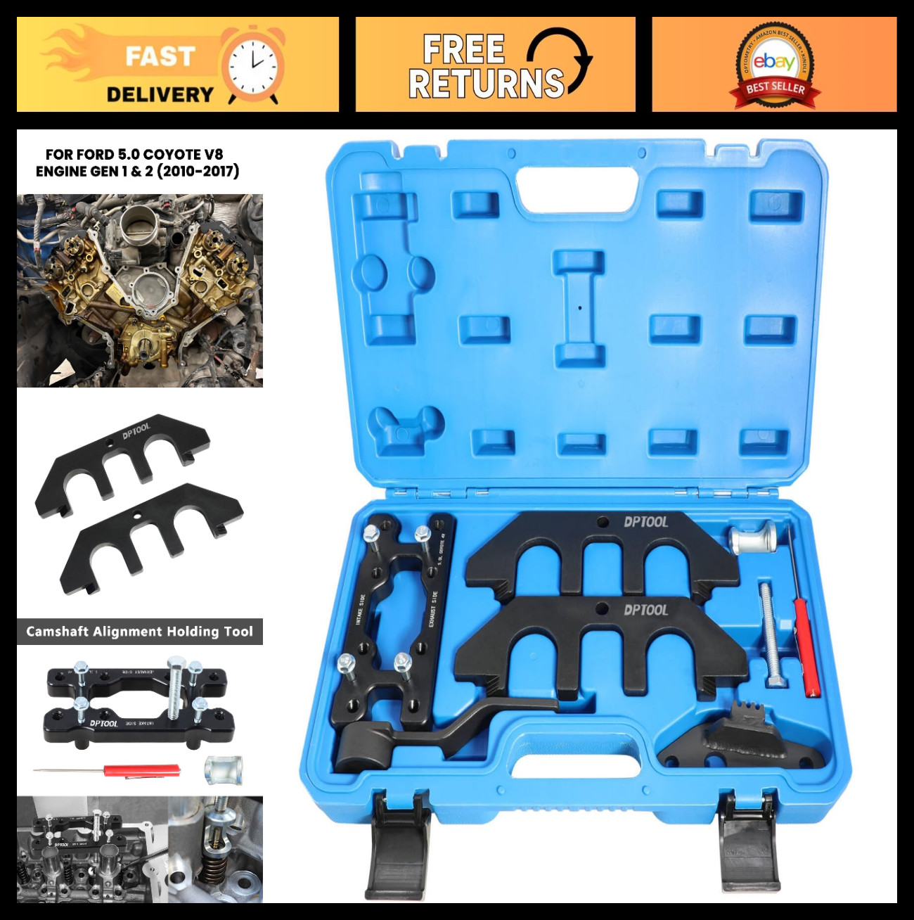 Engine Timing Tool Kit for Ford Mustang F150 5.0L Coyote 2010-2017, Valve Spring