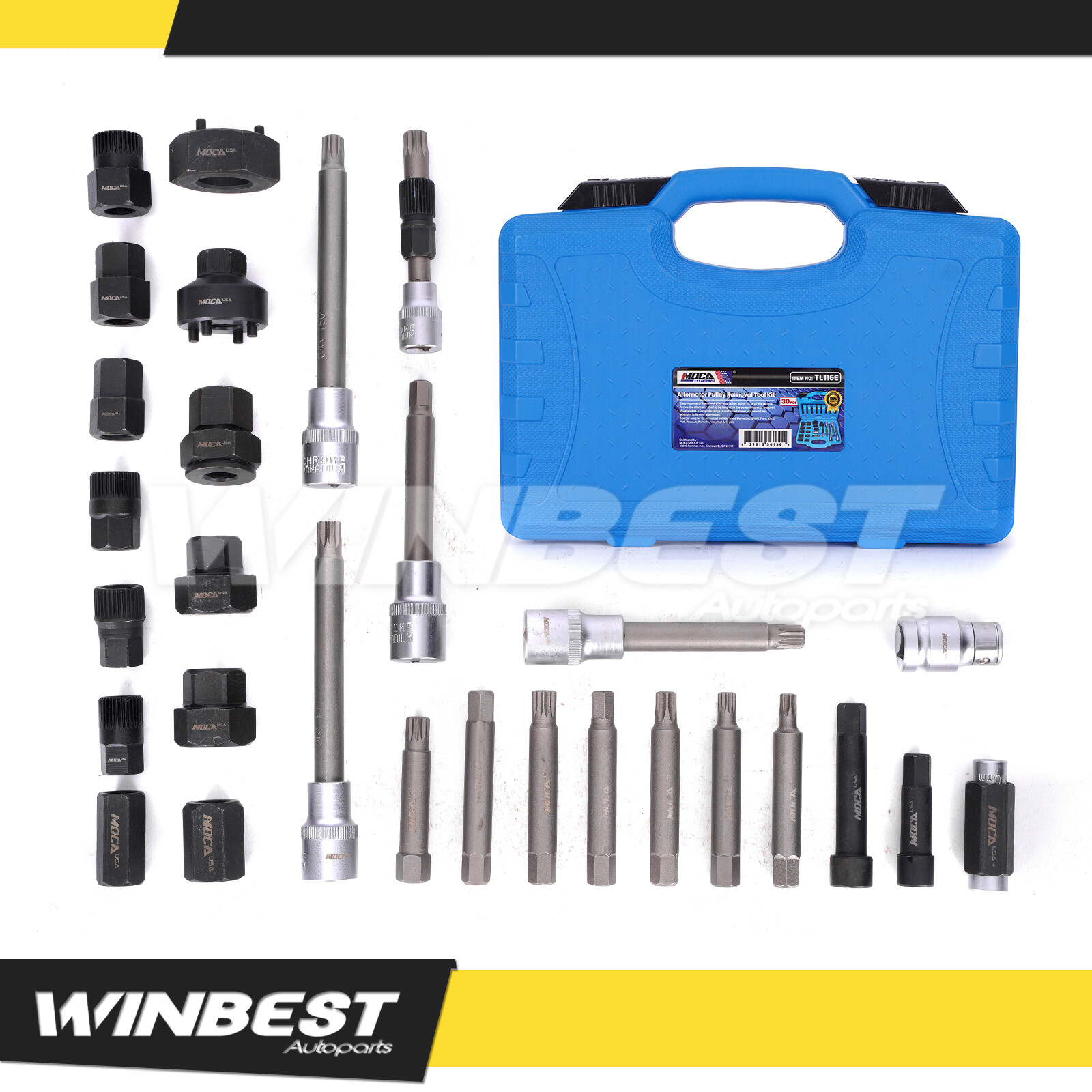 30x Alternator Pulley Puller Alternators Freewheel Tool Set Special Socket Set