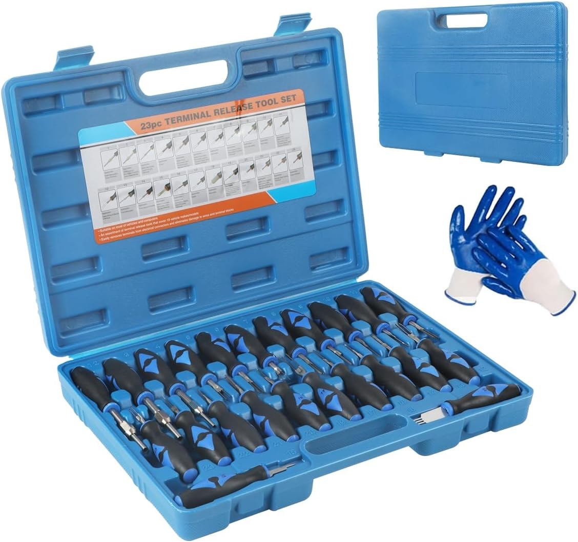 23PCS Terminal Removal Tool Kit Automotive Electrical Pin Extractor Tool Set US
