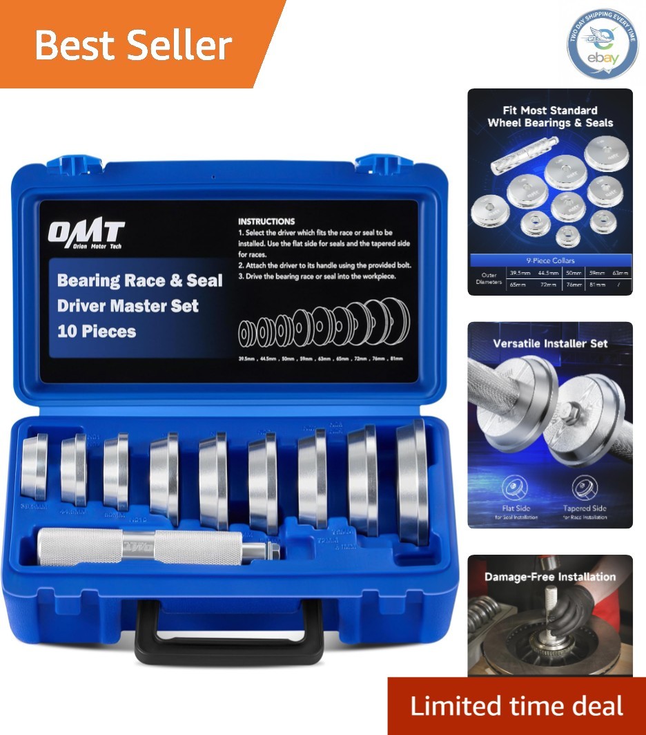 Versatile 10pc Seal Installer System with Aluminum Build – Perfect for Mechanics