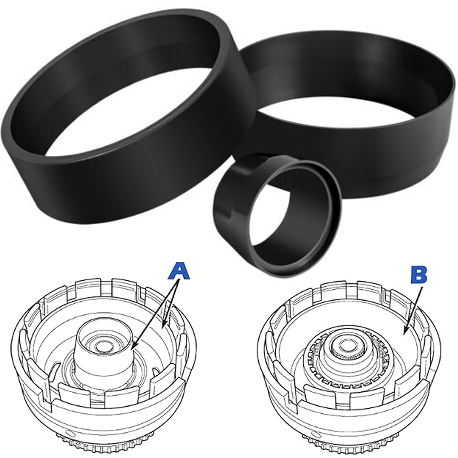 T-3250-KM 68RFE Transmission Underdrive Piston Retainer Install Tool for Dodge