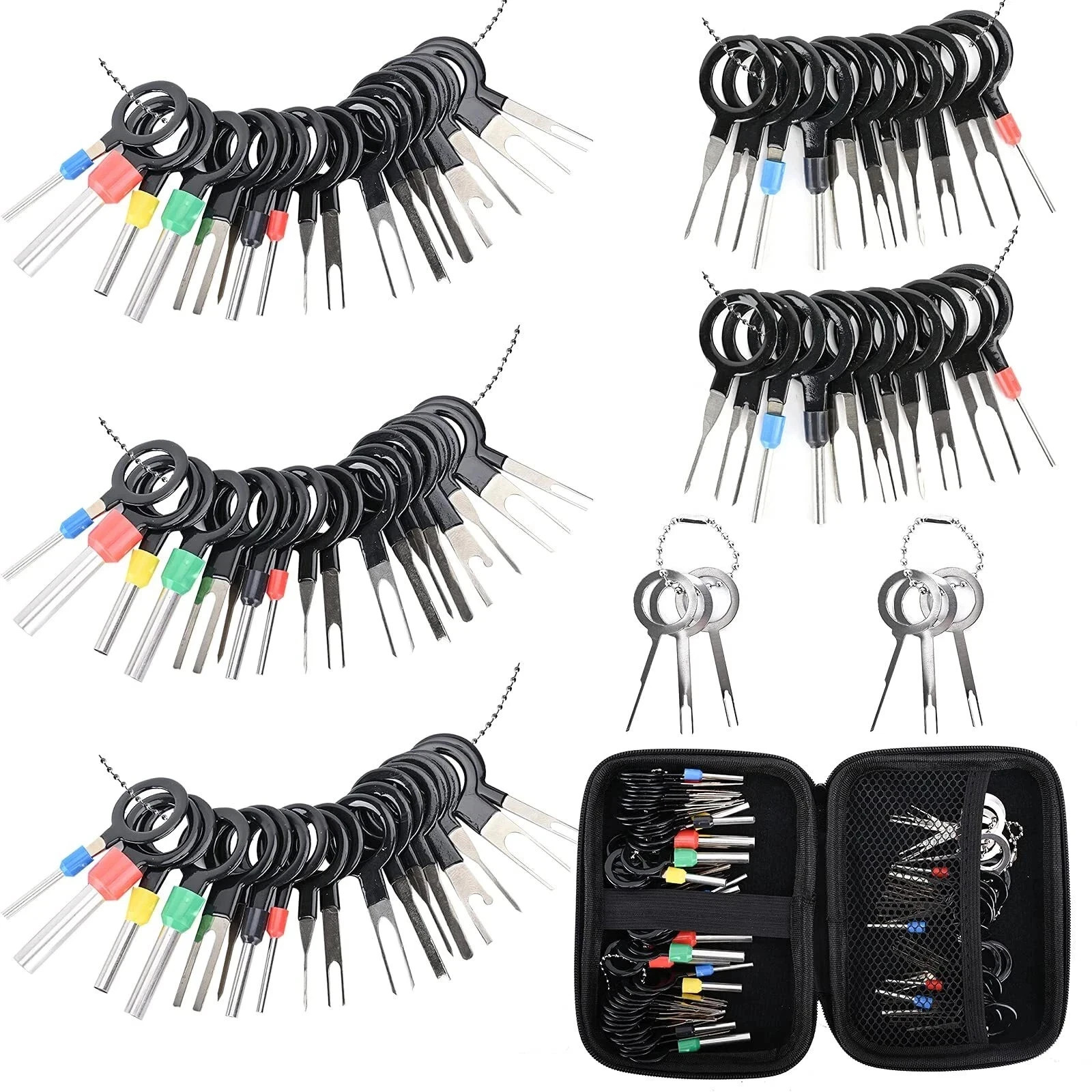 Terminal Removal Tool Kit 82 Pcs Depinning Tool Electrical Connector Pin Remo…