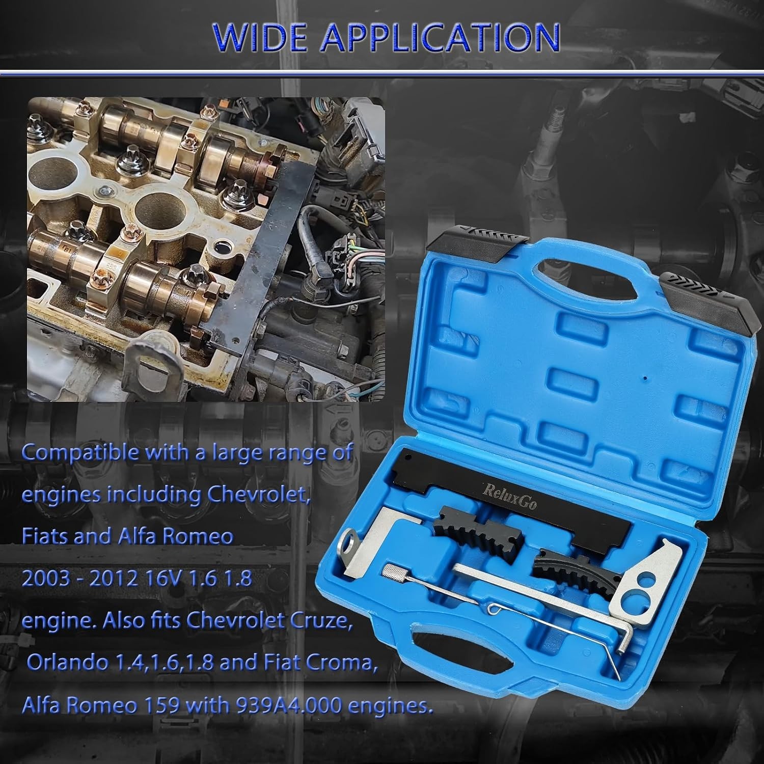 Engine Camshaft Tensioning Locking Alignment Timing Belt Tool Kit for Chevy C…