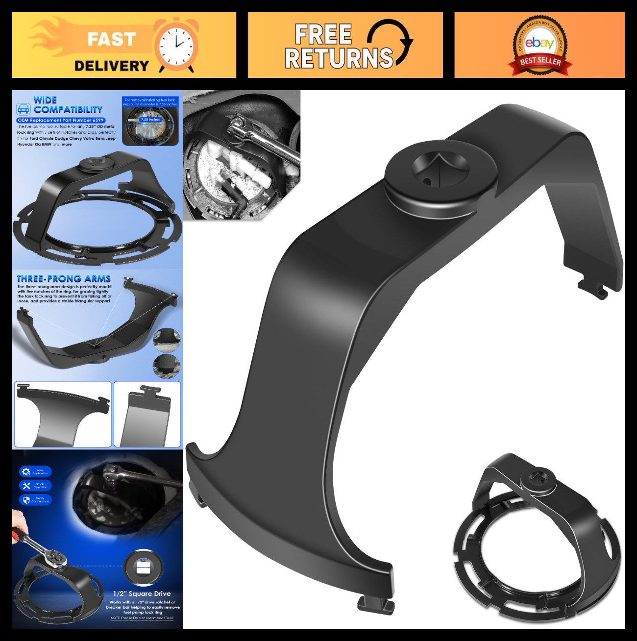 Fuel Tank Lock Ring Tool for Fuel Pump Sender Removal & Installation – Universal
