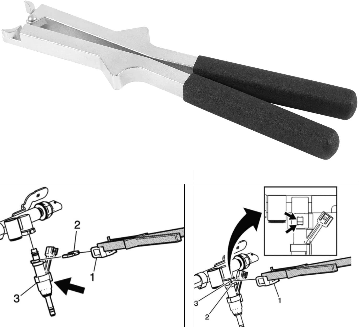 6708 Injector Retaining Clip Replacer Fit For GM 4.3L V6, 5.3L V8, or 6.2L V8