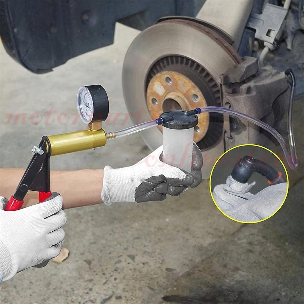 Manual Hand Vacuum Pump Car Pressure Tester Tool Brake Fluid Bleeder Bleeding