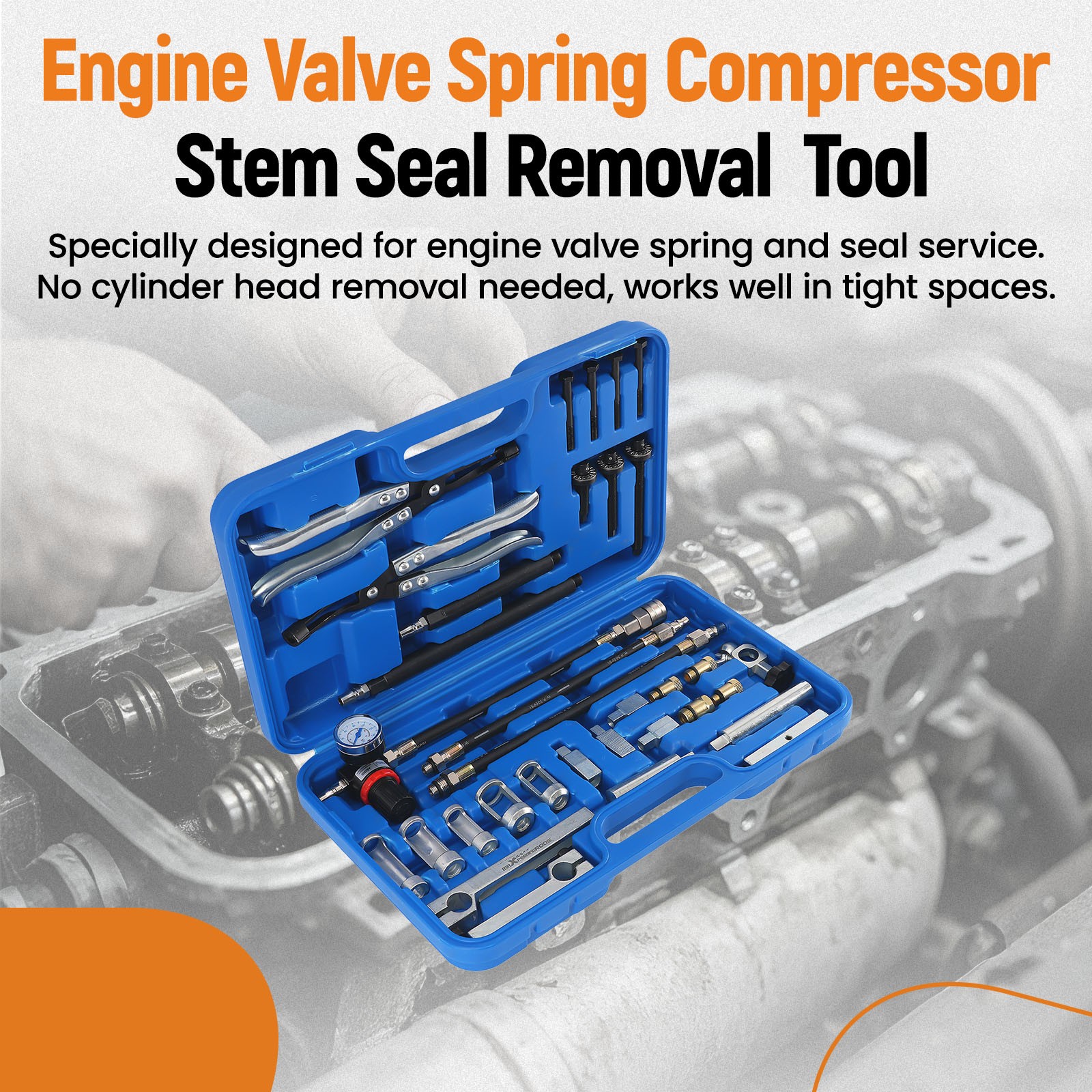 Engine Valve Spring Compressor Stem Seal Removal Tool for VW Audi BMW Mercedes