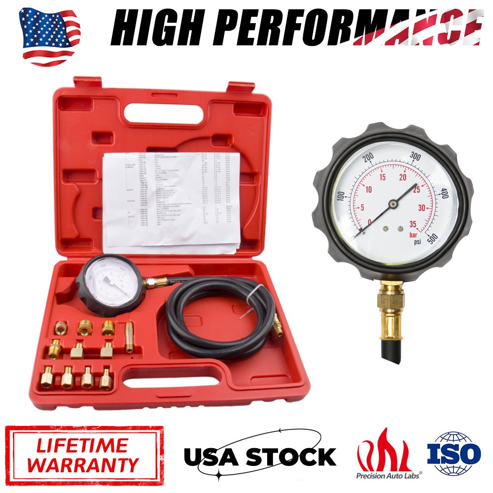 Transmission Engine Oil Pressure Tester Gauge Diagnostic Tool Kit TU11A