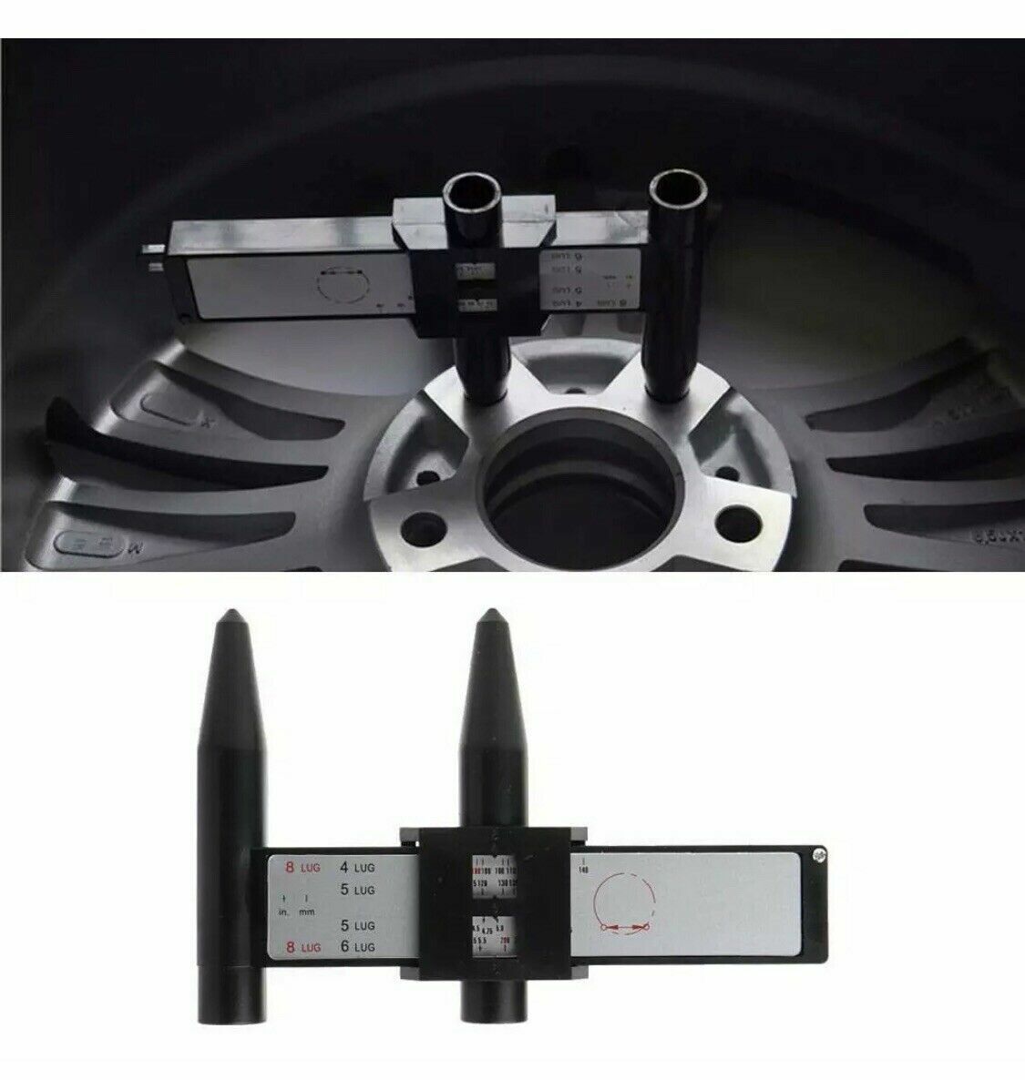 Wheel Bolt Pattern 4, 5, 6, 8 Lug PCD Gauge Bolt Template USA Seller