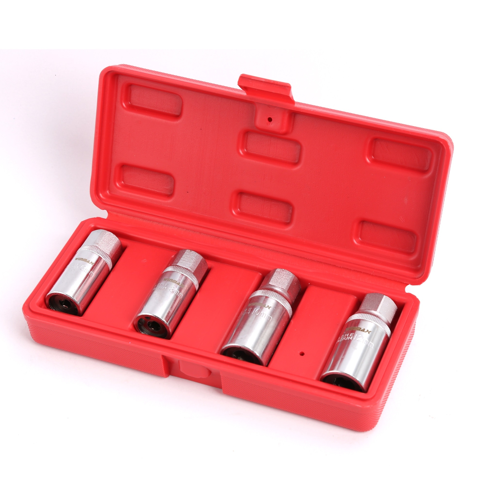 4pc SOCKET STUD SCREW EXTRACTOR REMOVER INSTALLER 6, 8,10,12mm w/ ROLLER BEARING