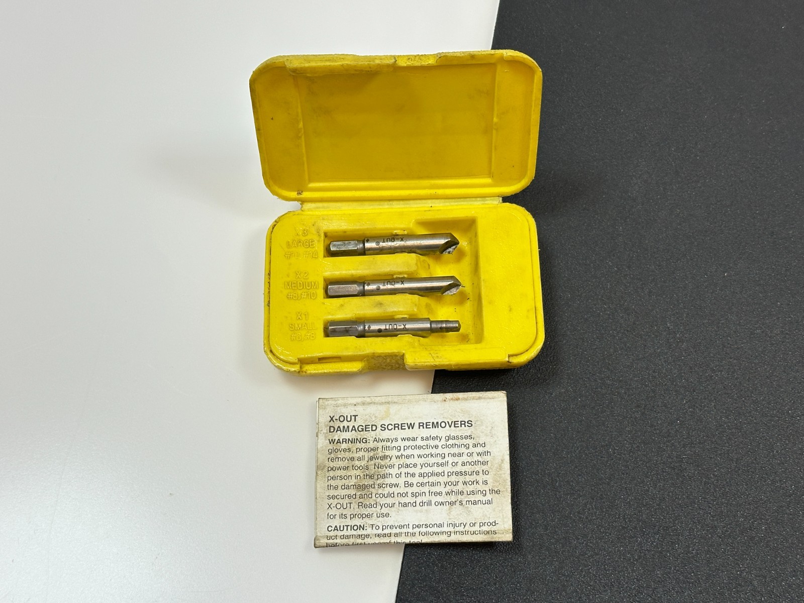Blue-Point Tools E-Z Out 3pc Damaged Screw Remover Set w/ Case, YA2019