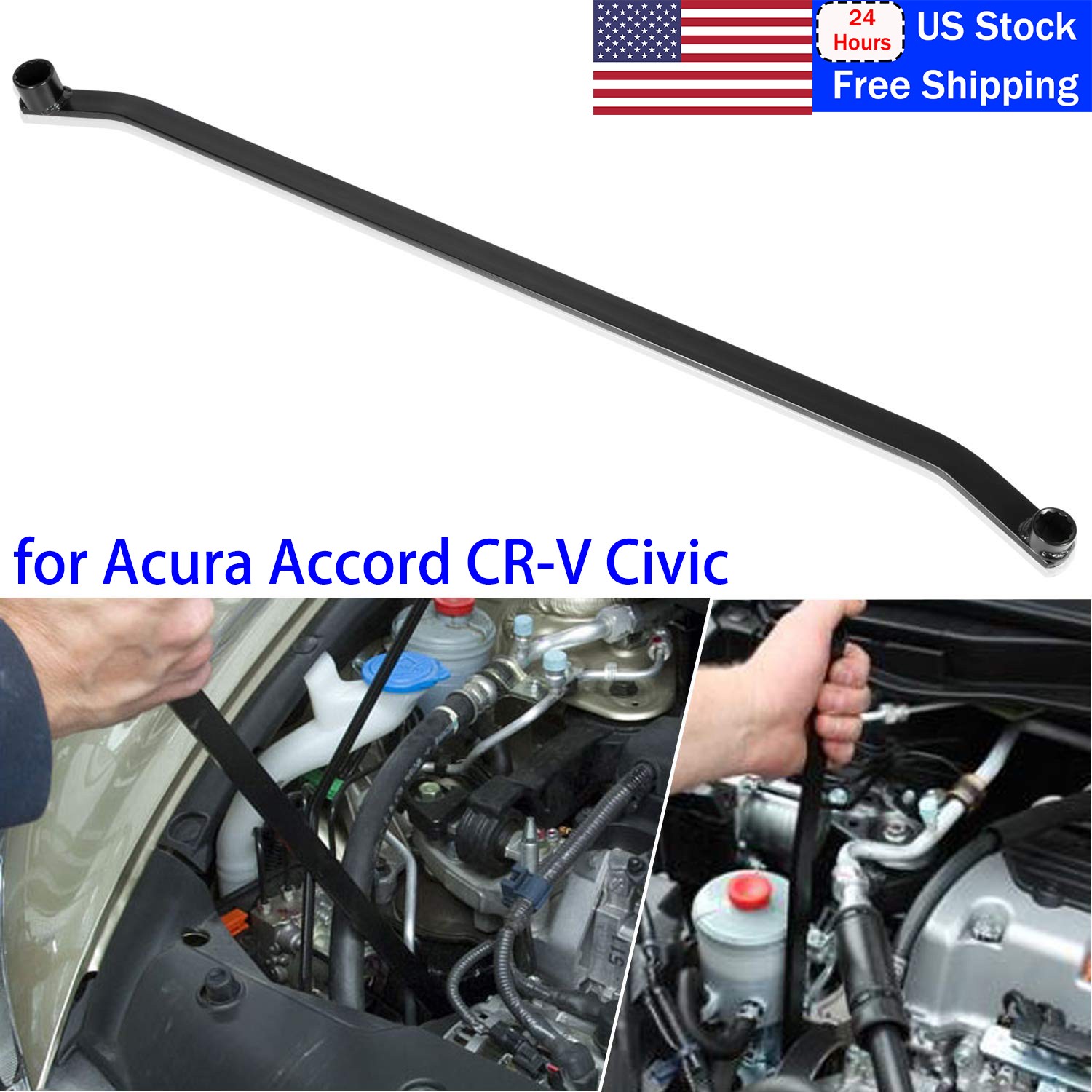 Serpentine Belt Wrench Removal Installer Tool For Honda Acura Accord CR-V Civic