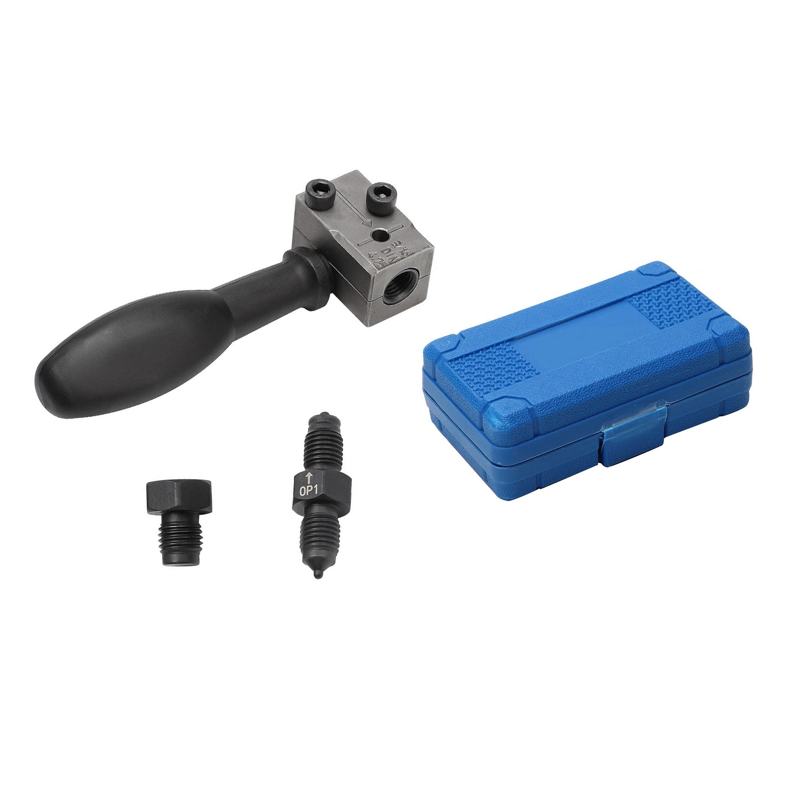 3/16″ Pipe Flaring Tool Set with Rust-Resistant Adapters for Workshop Use & Case