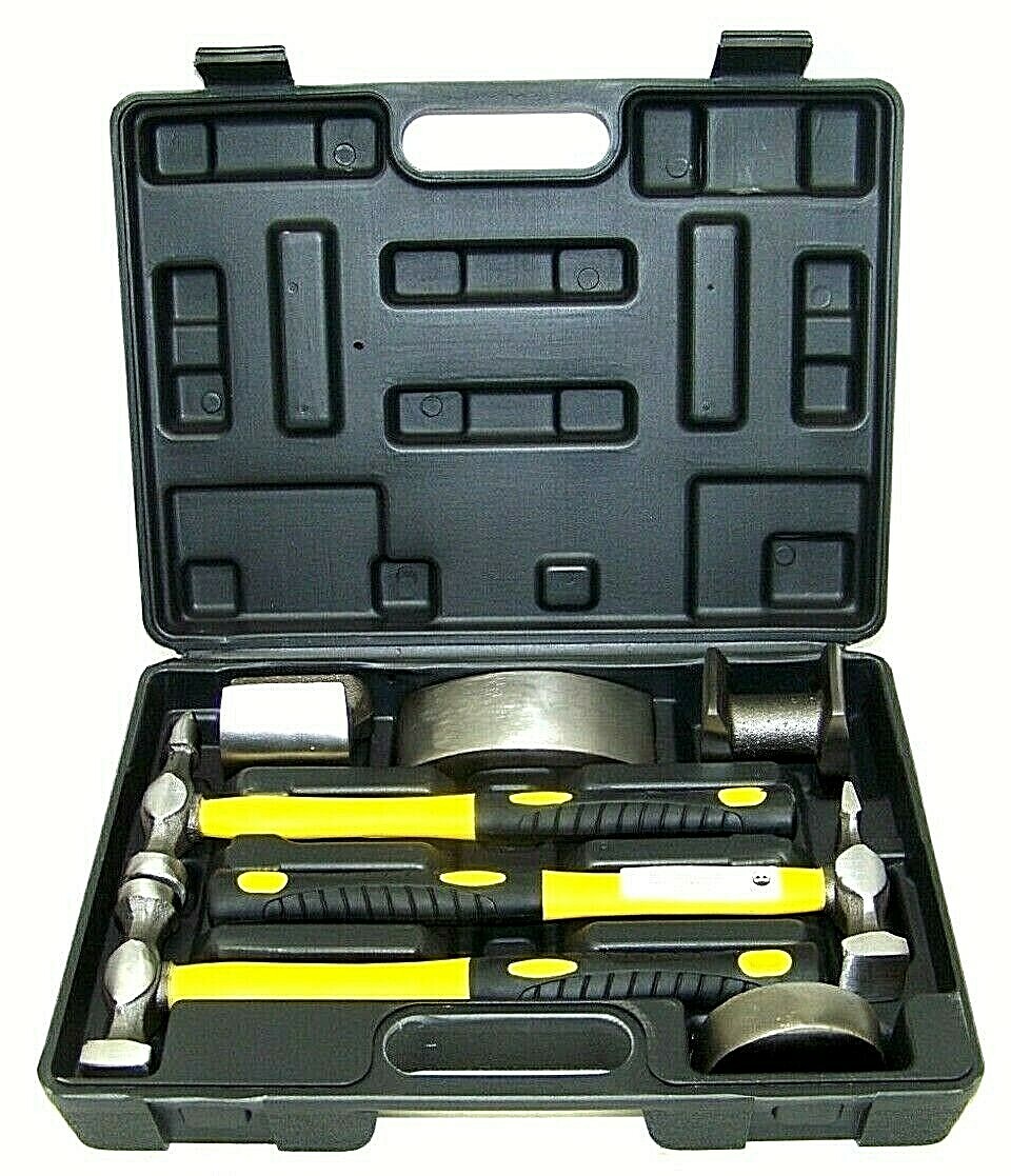 7 pc Auto Body Fender Repair Dent Truck Kit Hammers Dollies Professional tools