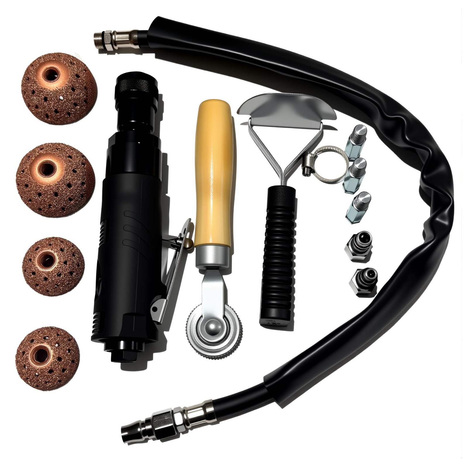 Tire Repair Tool Set – Air Buffer, Patch Roller, Tungsten Steel Wheel, 2500RPM