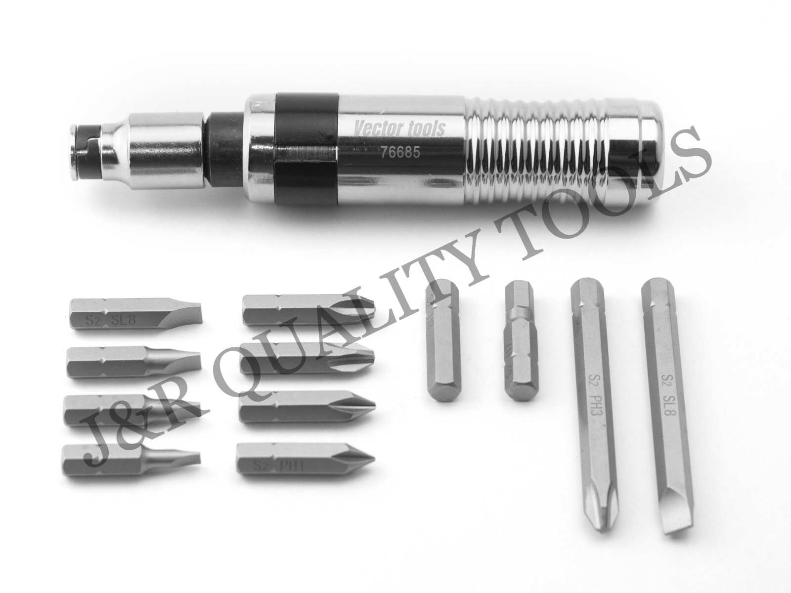 VCT 1/2″ DR Reversible Hand Held Impact Driver and Impact Screwdriver Bits Set