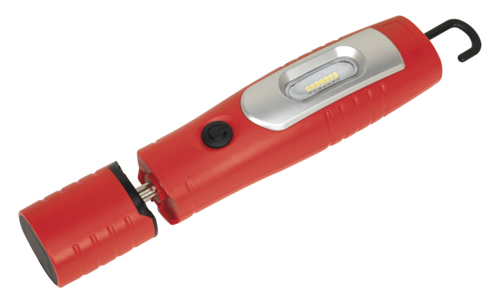 Sealey LED3602R Rechargeable 360 Inspection Light 7 SMD & 3W SMD LED Red