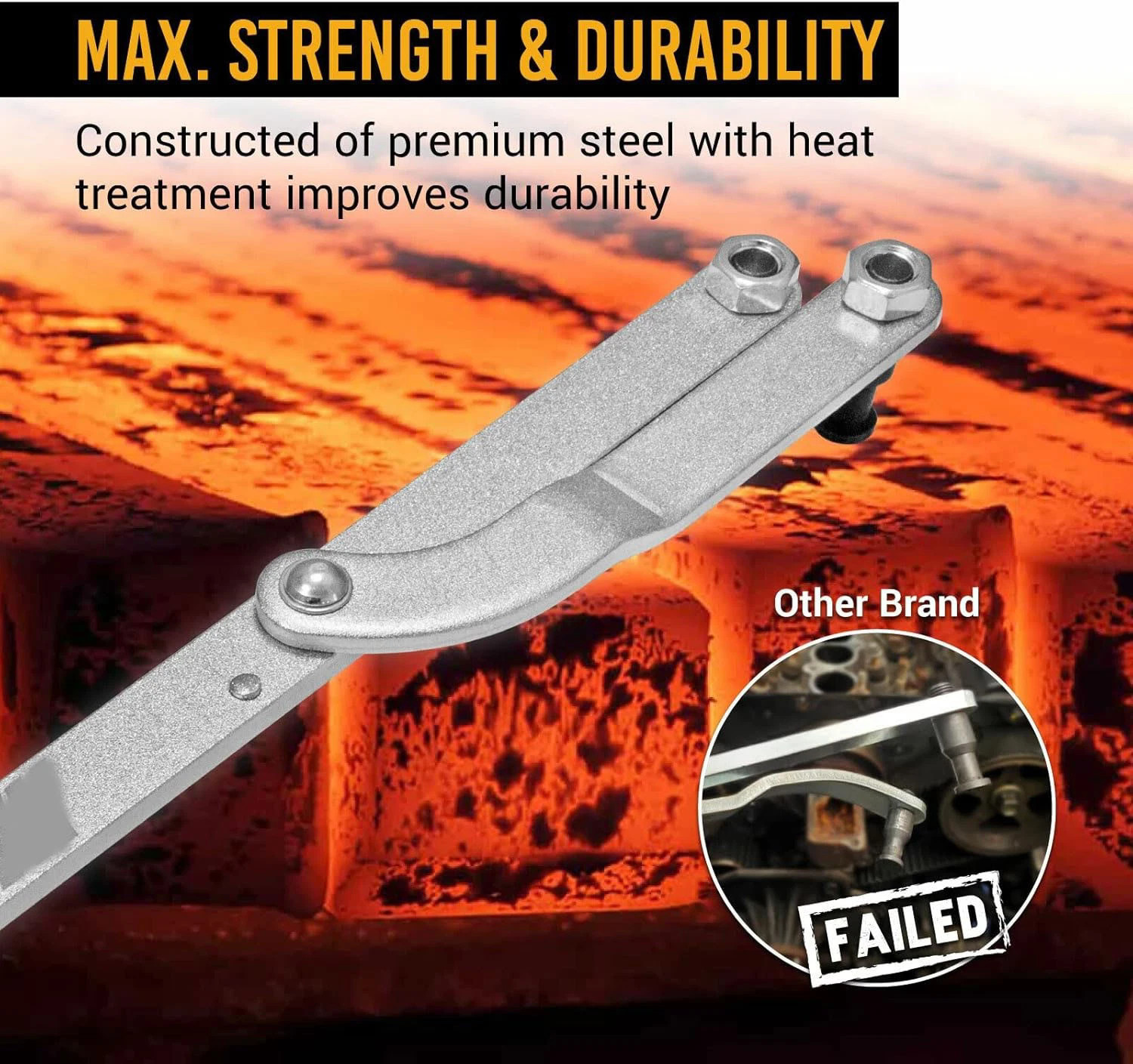 Universal Camshaft Pulley Fan Clutch Removal Holder Wrench Tool Kit