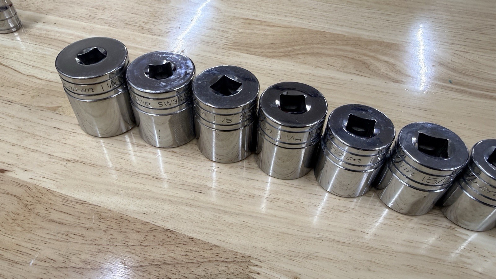 Snap-On USA Socket 12-Point 1/2″ Drive Chrome Shallow New Logo – Choose SAE Size