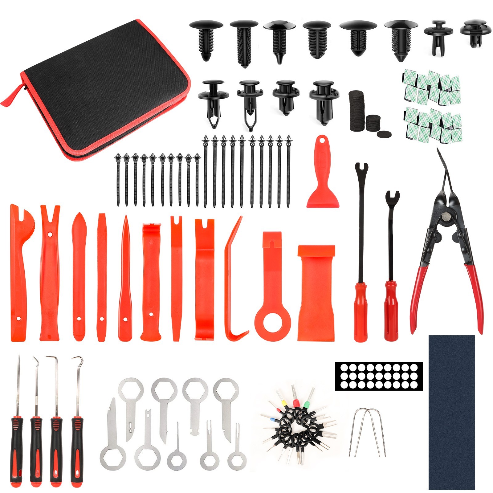 238 Auto Trim Removal Tool Set Car Panel Door Dashboard Fastener Remover Pry Set