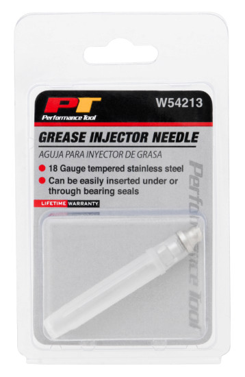 Grease Injection Needle, 18-Ga. Tempered Steel -W54213
