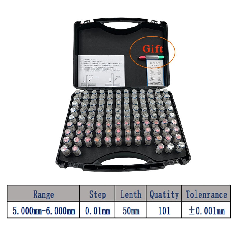 51/91/99/101pcs Pin Gauge Set 0.1-6.00mm Precision Steel Carpentry Inspection