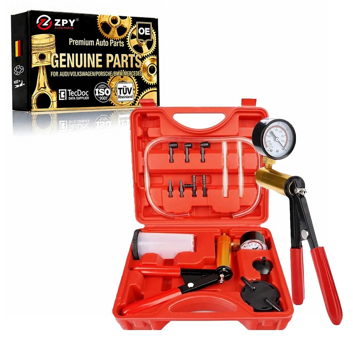 Hand Held Vacuum Pressure Pump Tester Set Brake Fluid Bleeder Bleeding Tools