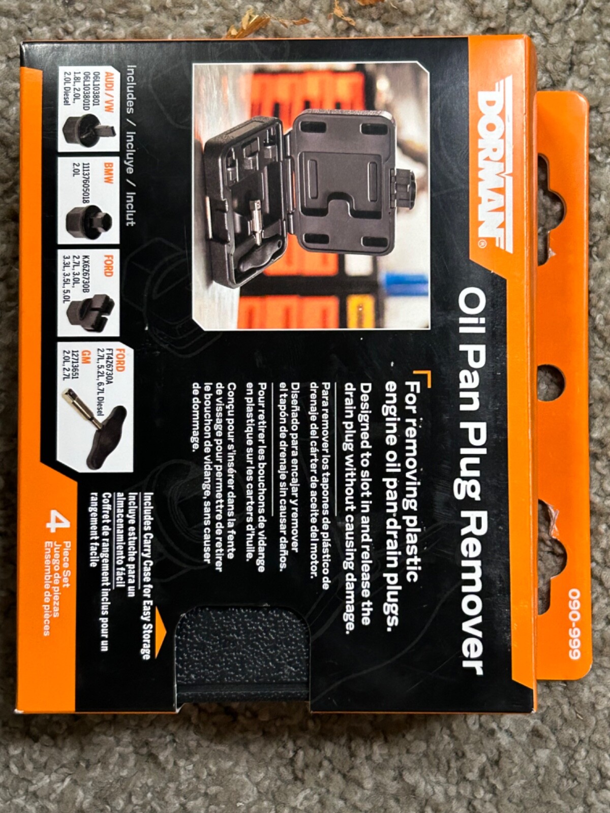 Dorman 090-999 4-Piece Oil Drain Plug Removal Kit for BMW, VW, FORD, GM see desc