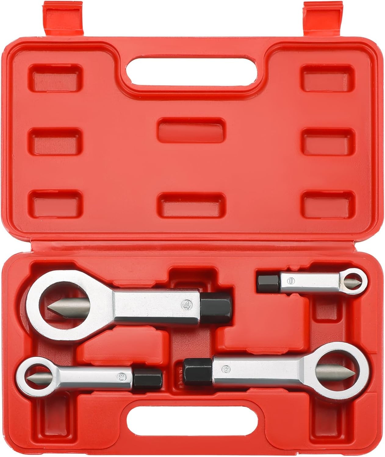 4PCS Nut Splitter Cracker Set Heavy Duty 9-27mm Damaged Bolt Remover Tool Set