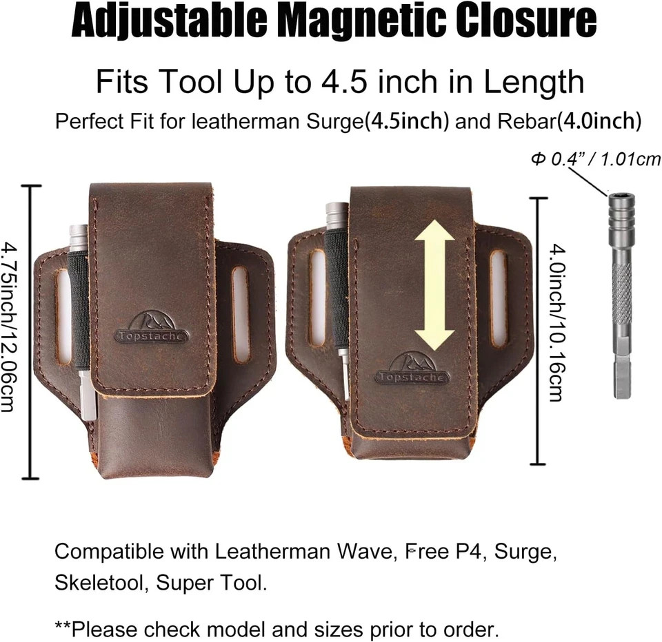 Leather Multitool Sheath for Belt – Multitool Holder – EDC Belt Organizer – Two