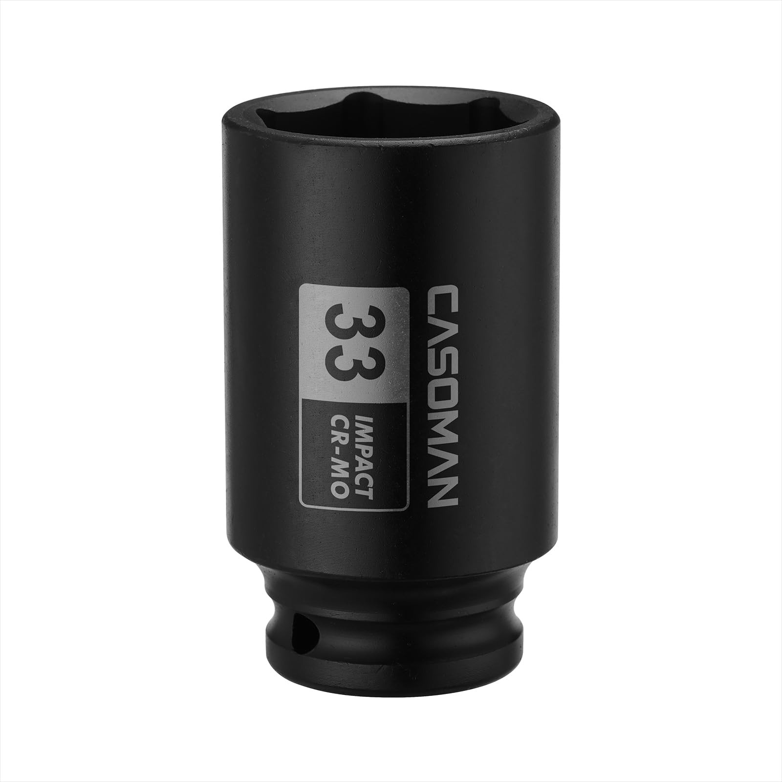 Casoman 1/2inch Drive X 33 Mm Deep 6point Impact Socket Crmo 1/2 Dr. Axle Nut S