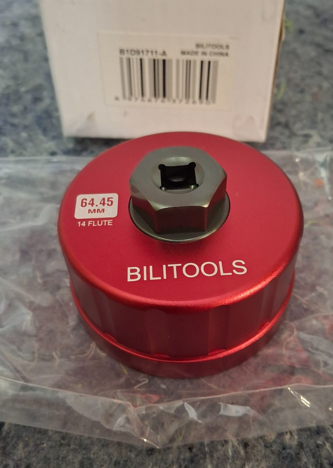Bilitools Oil Filter Wrench for Toyota Lexus 64.45mm 14 Flute Red Aluminum