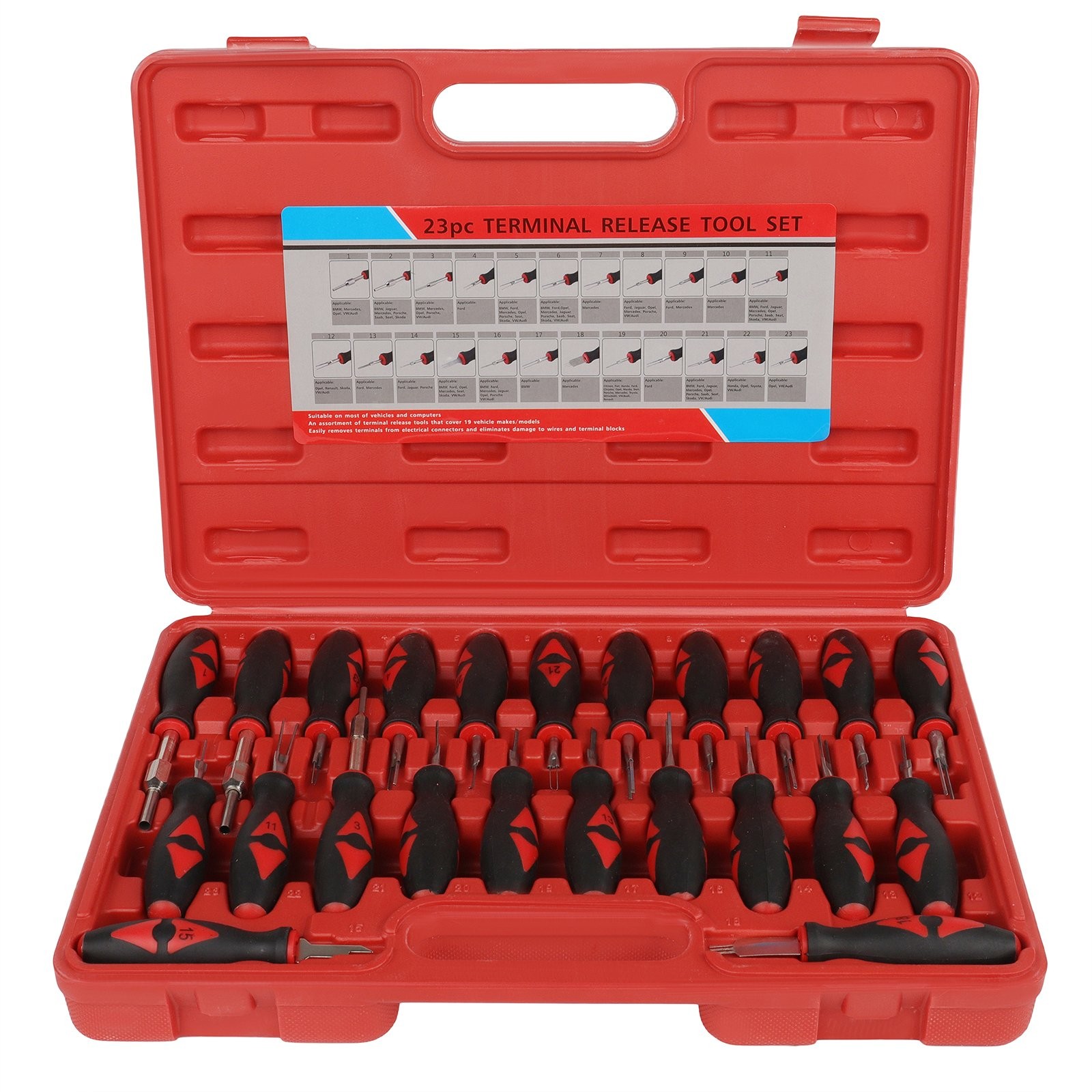 23pcs Universal Terminal Connector Release Tool Kit Extractor Removal Tool Set