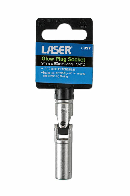 Laser 6837 Glow Plug Socket 9mm 1/4″D