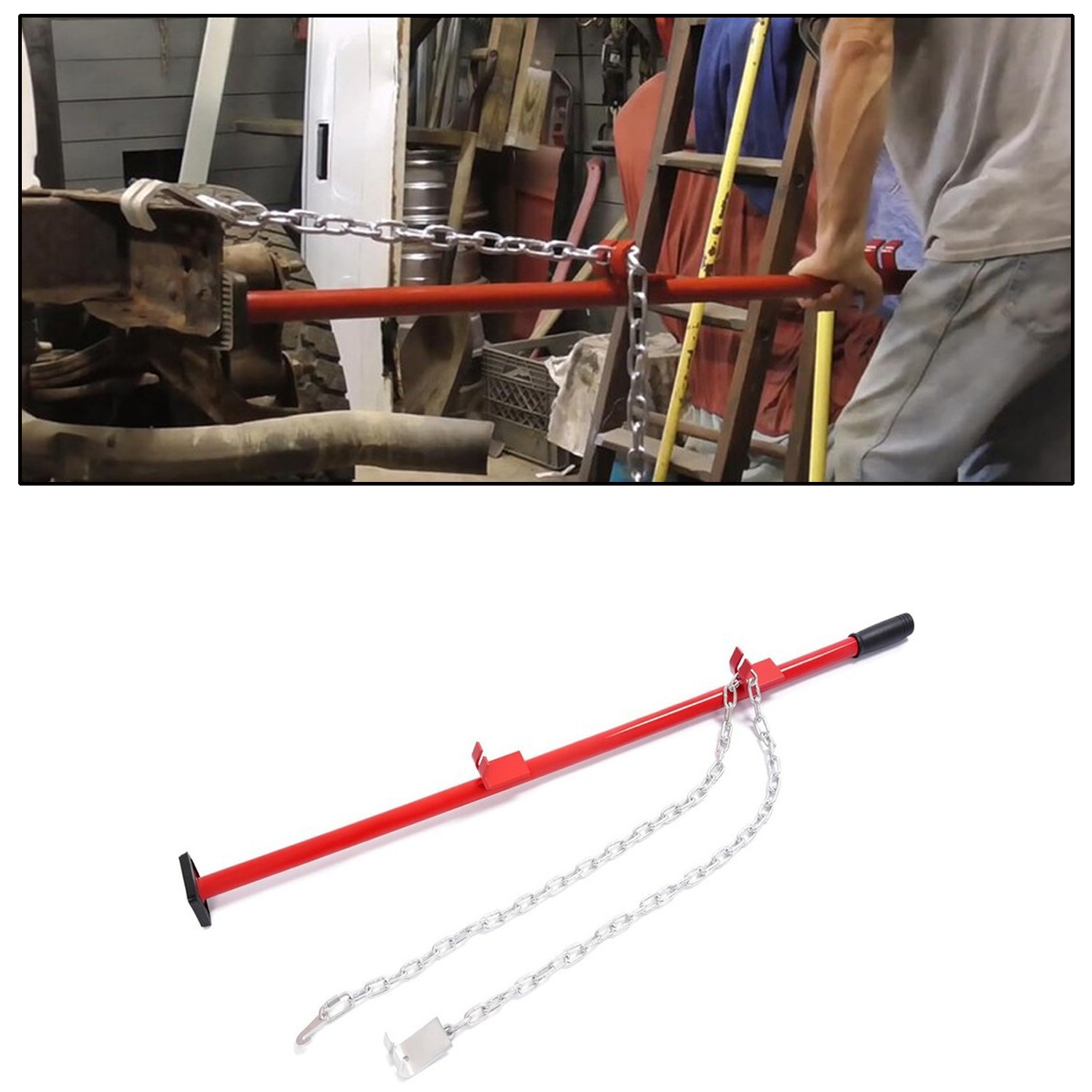77175 Auto Body Alignment Bar Tool with Chain Heavy Duty Body Dent Repair Tool