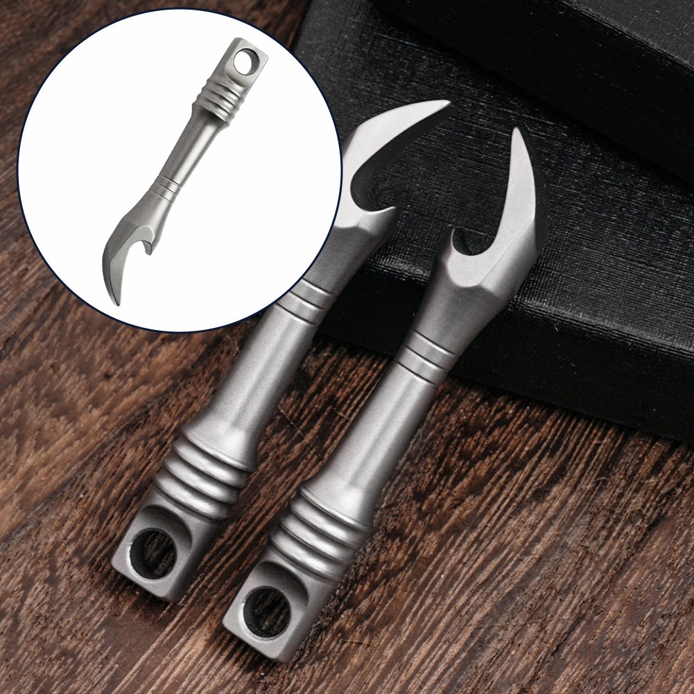 Titanium for crowbar Keychain for multi Functional Compact EDC Bottle Opener Pry