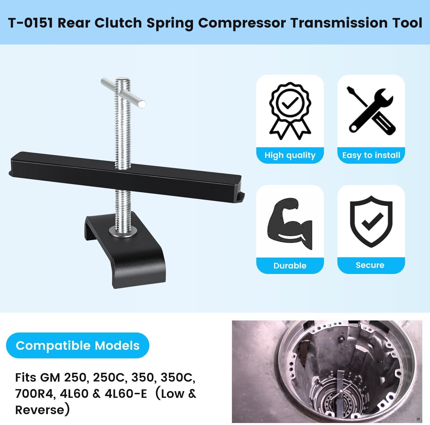 T-0151 Rear Clutch Spring Compressor Transmission Tool For GM 4L60 4L60E 700R4