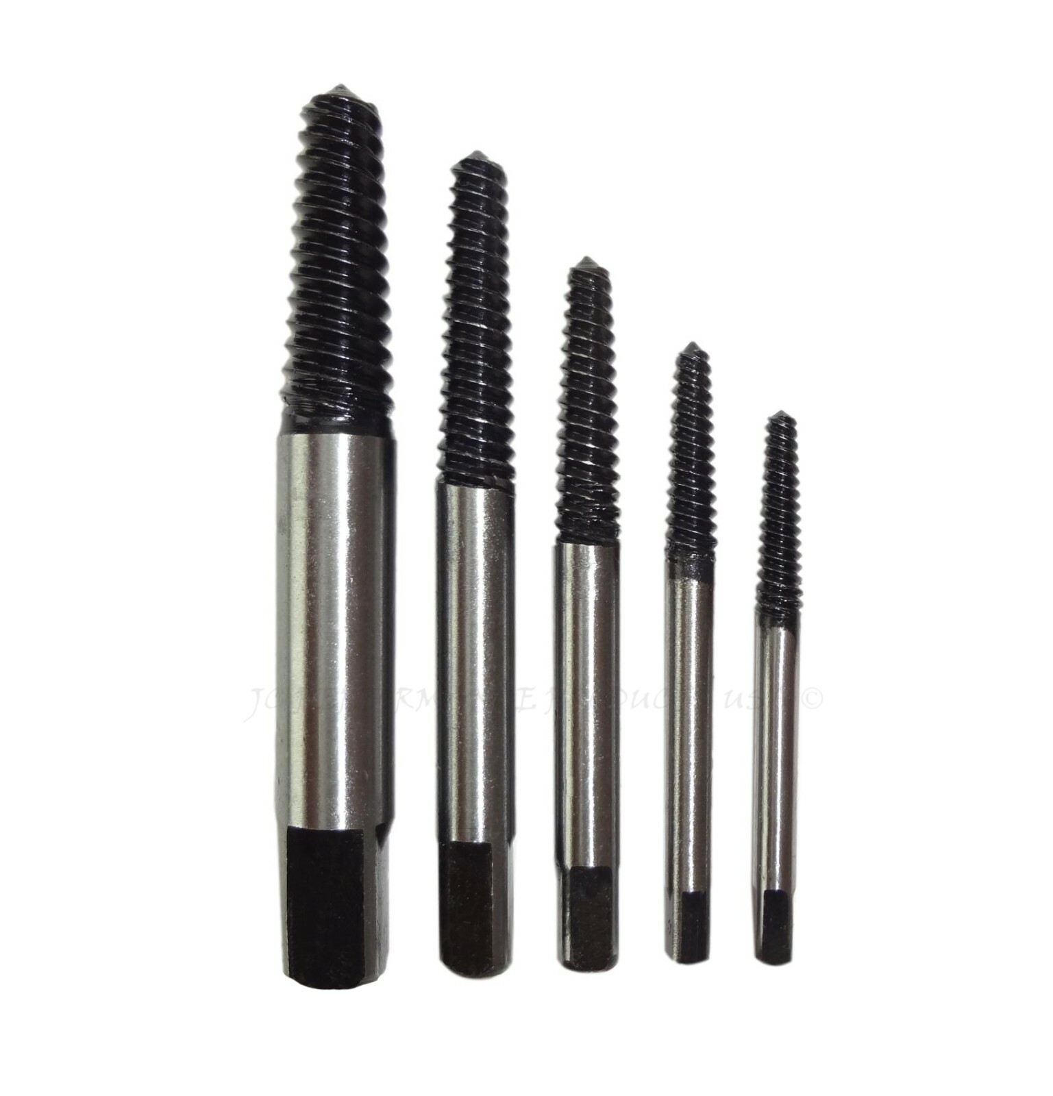 5pc BOLT SCREW REMOVER BROKEN EXTRACTOR KIT EZ EASY OUTS OUT STUD REVERSE THREAD